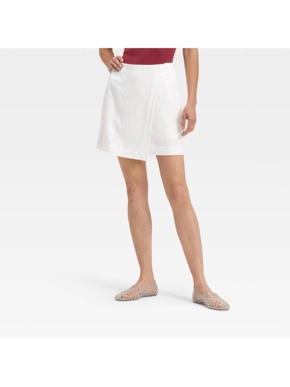 Women’s Linen Blend Skort White a new day